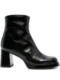 Chie Mihara 75mm Kentin patent-leather block-heel boots - Black