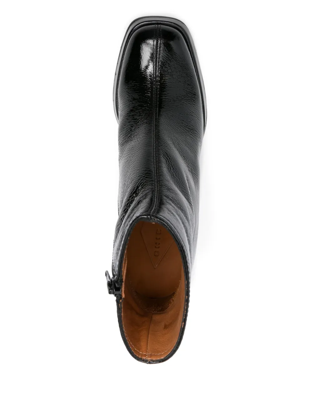 Chie Mihara 75mm Kentin patent-leather block-heel boots Black
