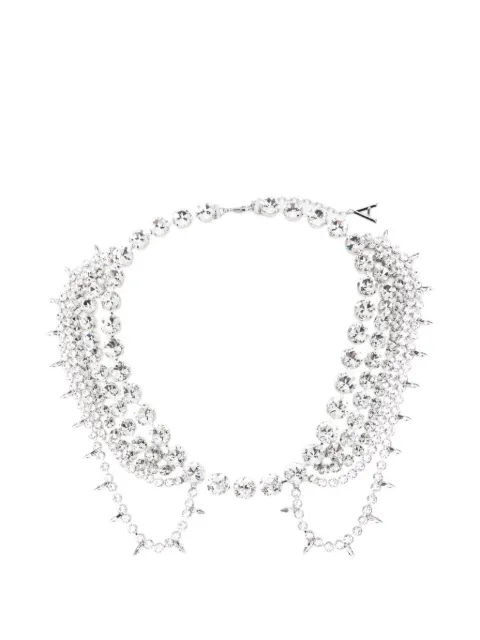 AREA crystal-embellished chocker necklace