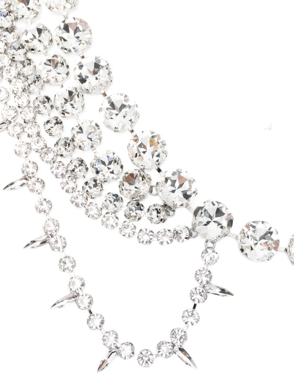 Area Crystal-embellished Chocker Necklace In Metallic
