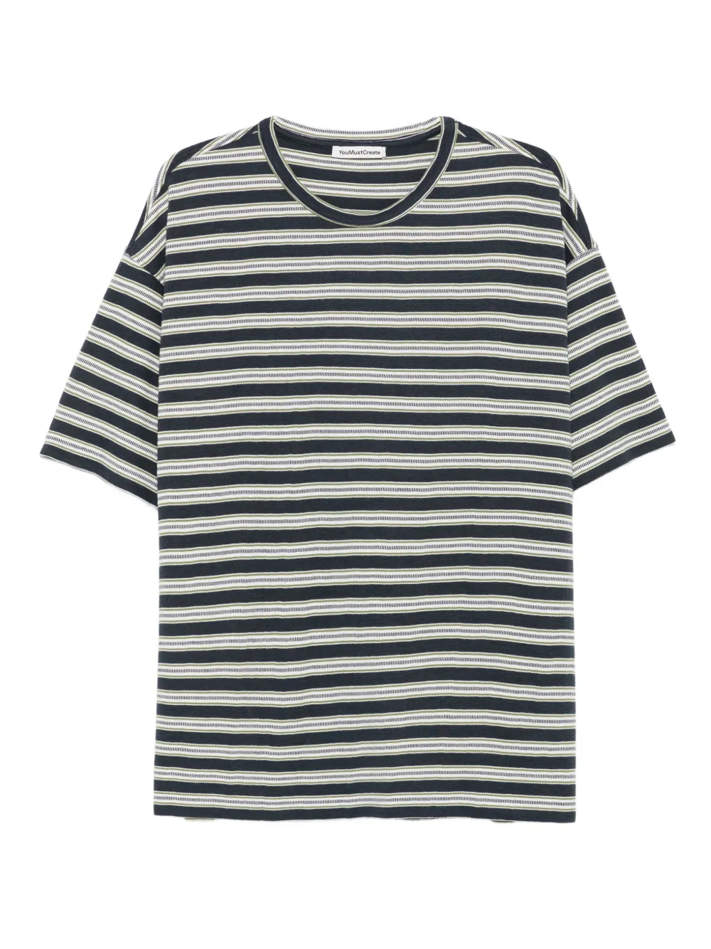 YMC striped cotton T-shirt | Green | Image 1
