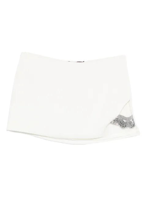 Amen beaded-embellished side-split mini skirt