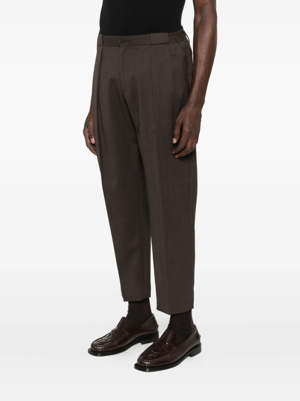 Briglia 1949 Portobellos broek met geplooide voorkant Bruin