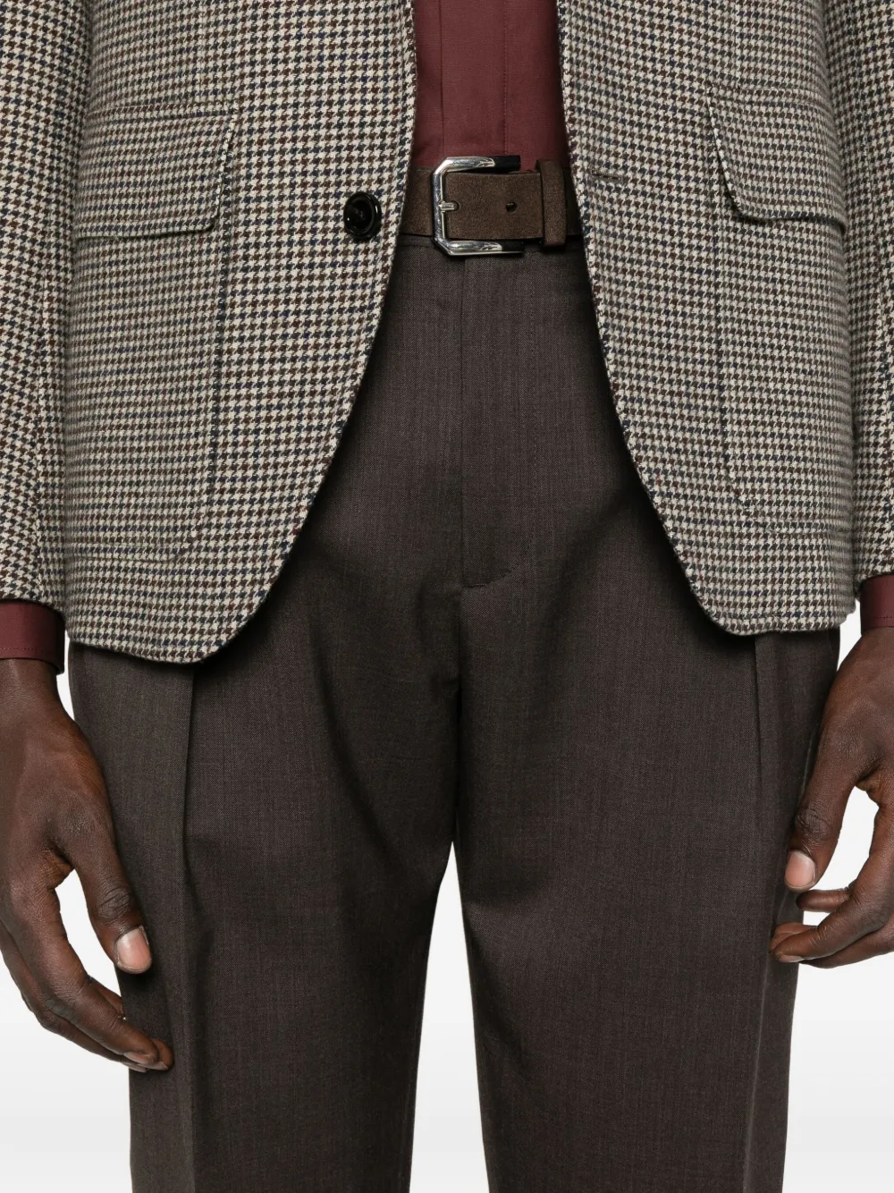 Briglia 1949 Portobellos broek met geplooide voorkant Bruin