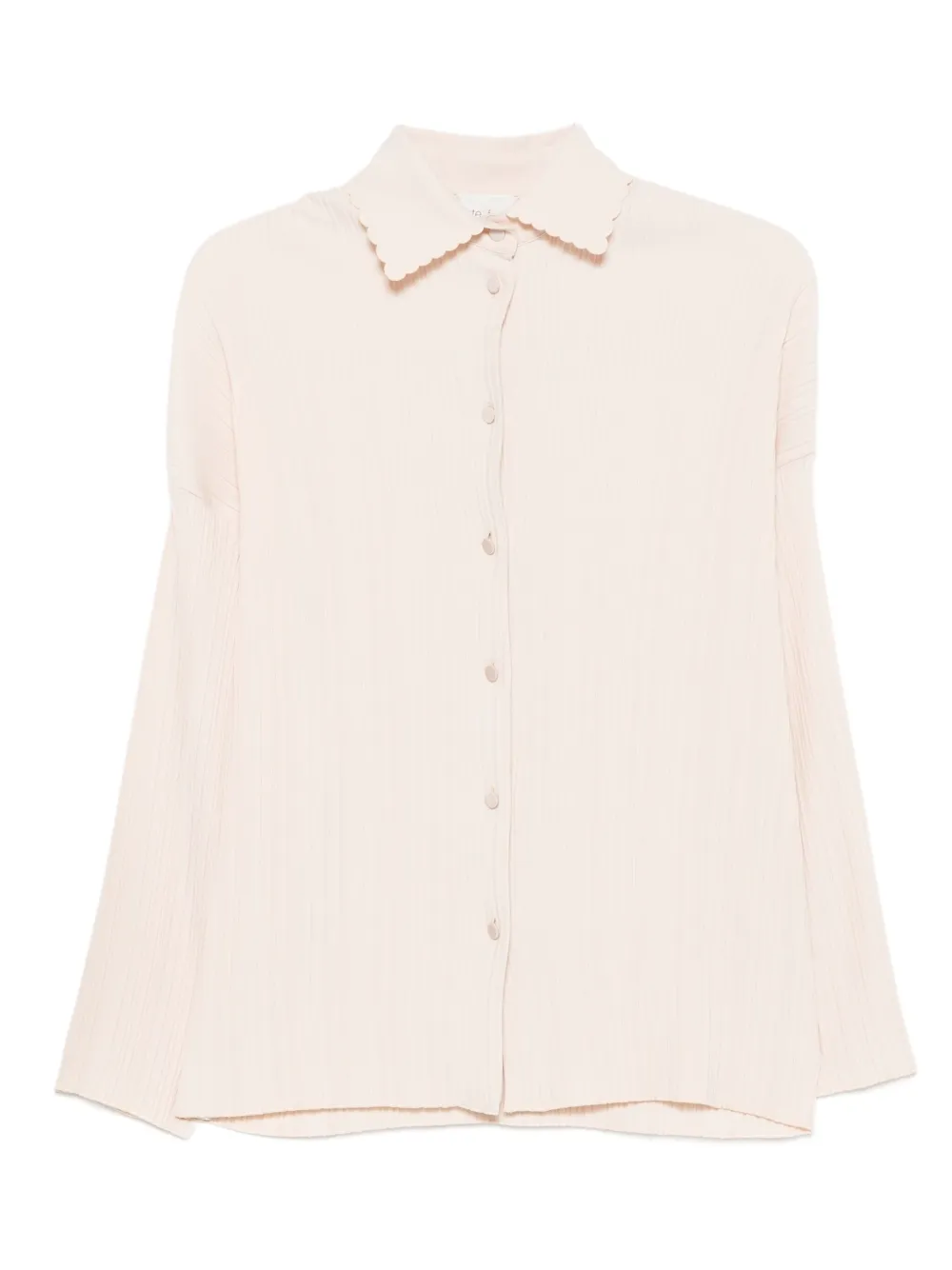 Forte Forte pleated scalloped-collar shirt | Neutrals | Image 1