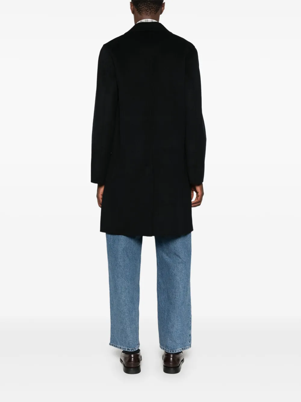 ASPESI Jas met enkele rij knopen en klepzakken Zwart