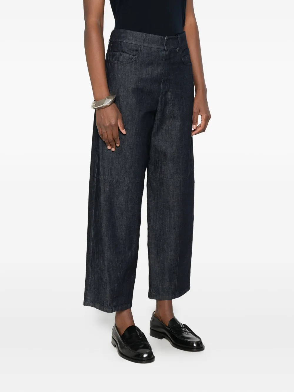 'S Max Mara Jeans met wijde pijpen Blauw