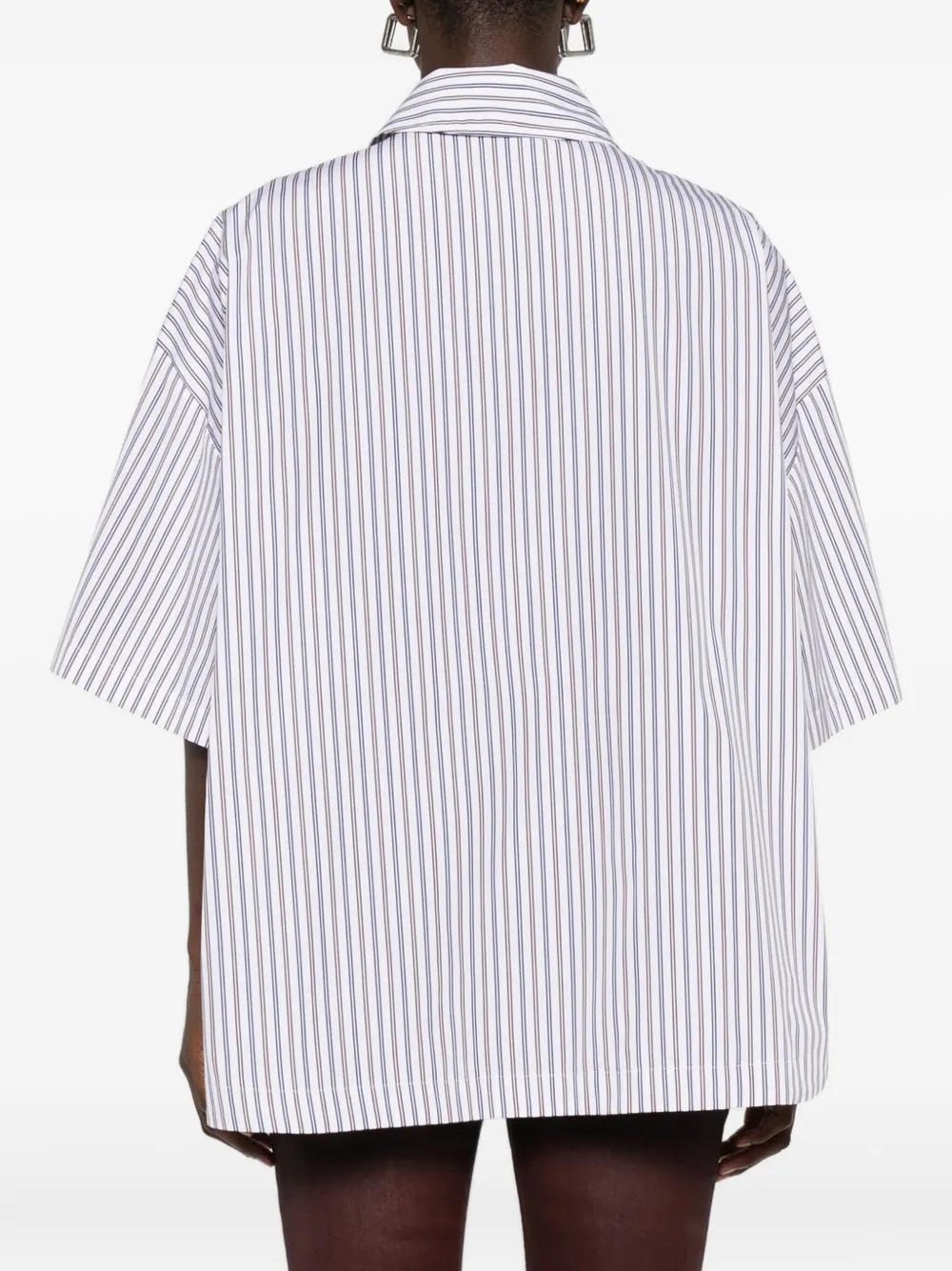 The Attico Gestreept blouse Wit
