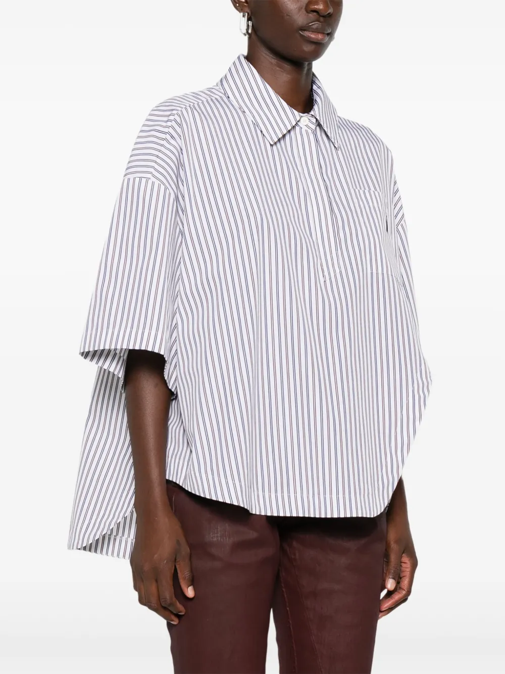The Attico Gestreept blouse Wit