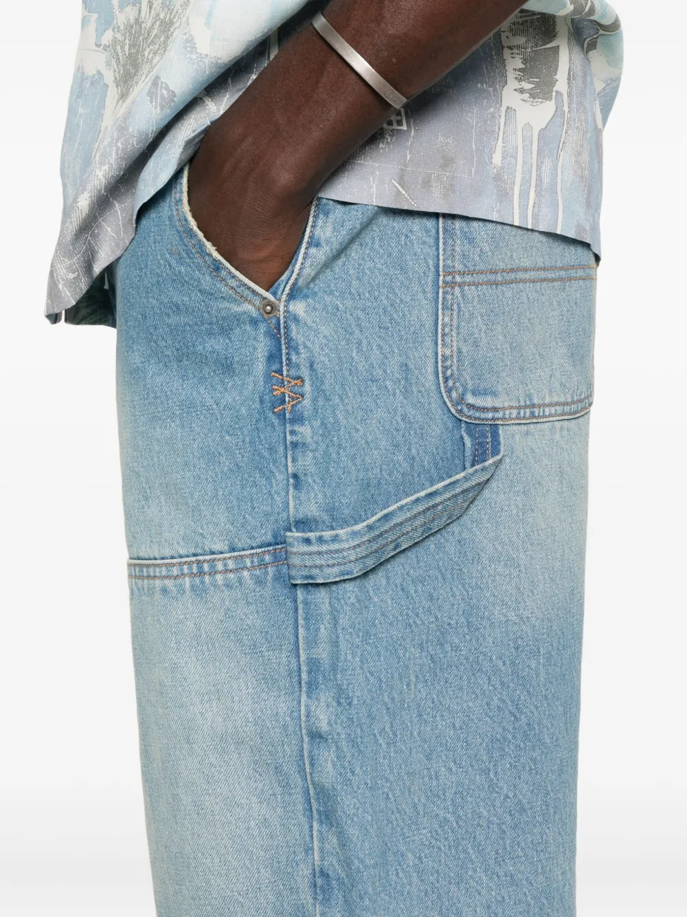 Ksubi Spijkershorts met dubbele zak Blauw