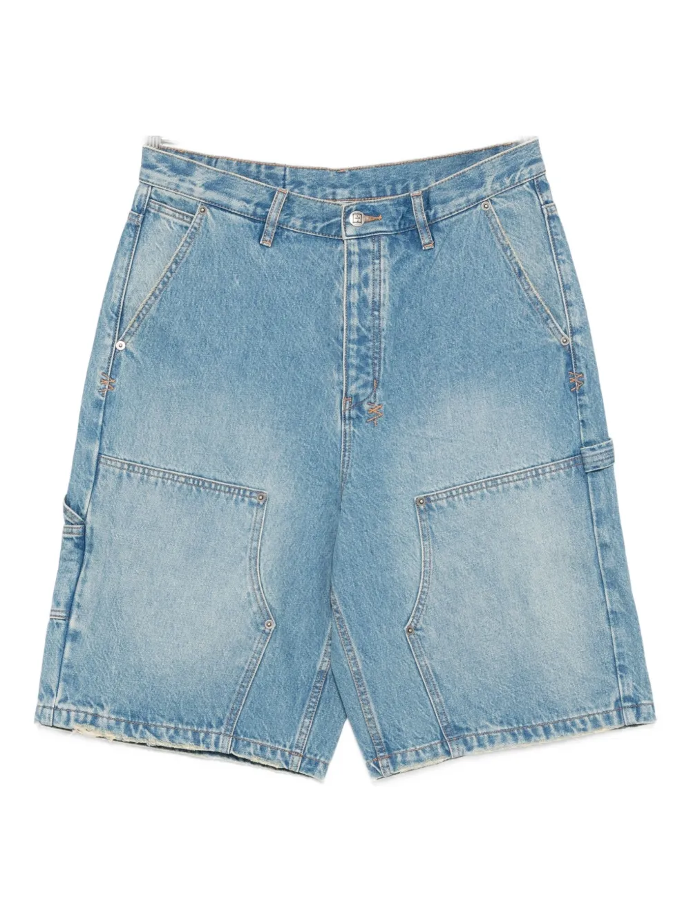 Ksubi Double-pocket Denim Shorts In Blue