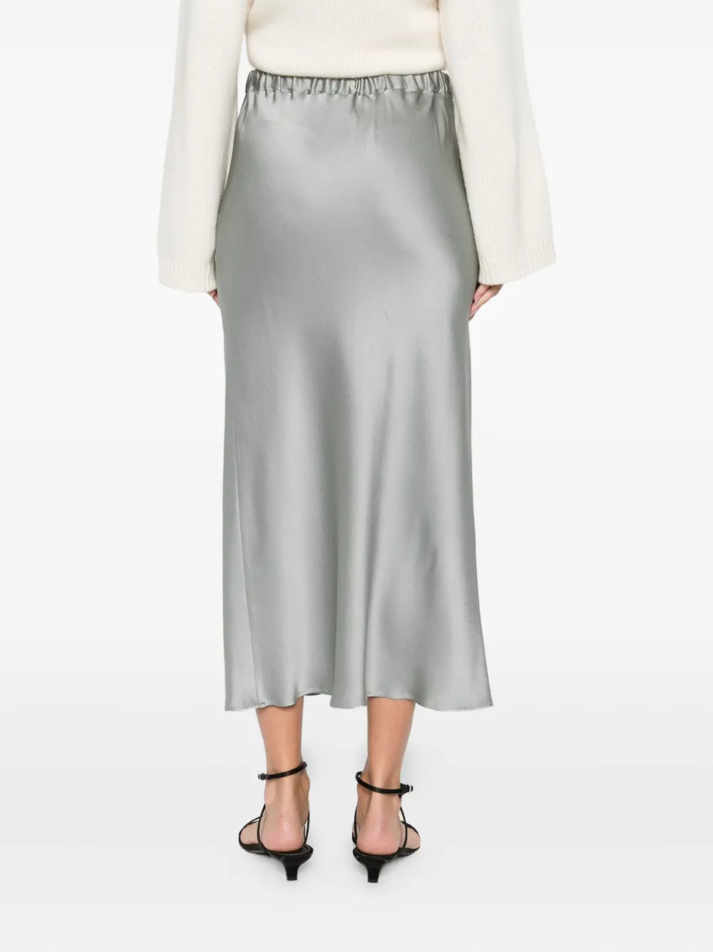 Antonelli Orinoco midi-rok met elastische taille Grijs