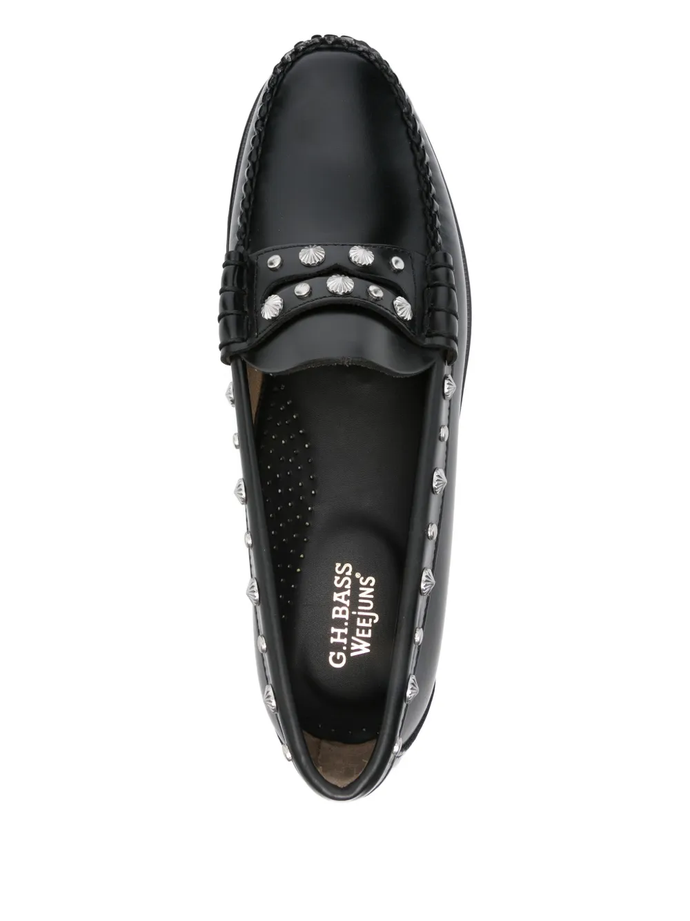 G.H. Bass & Co. studded-detail leather loafers Black