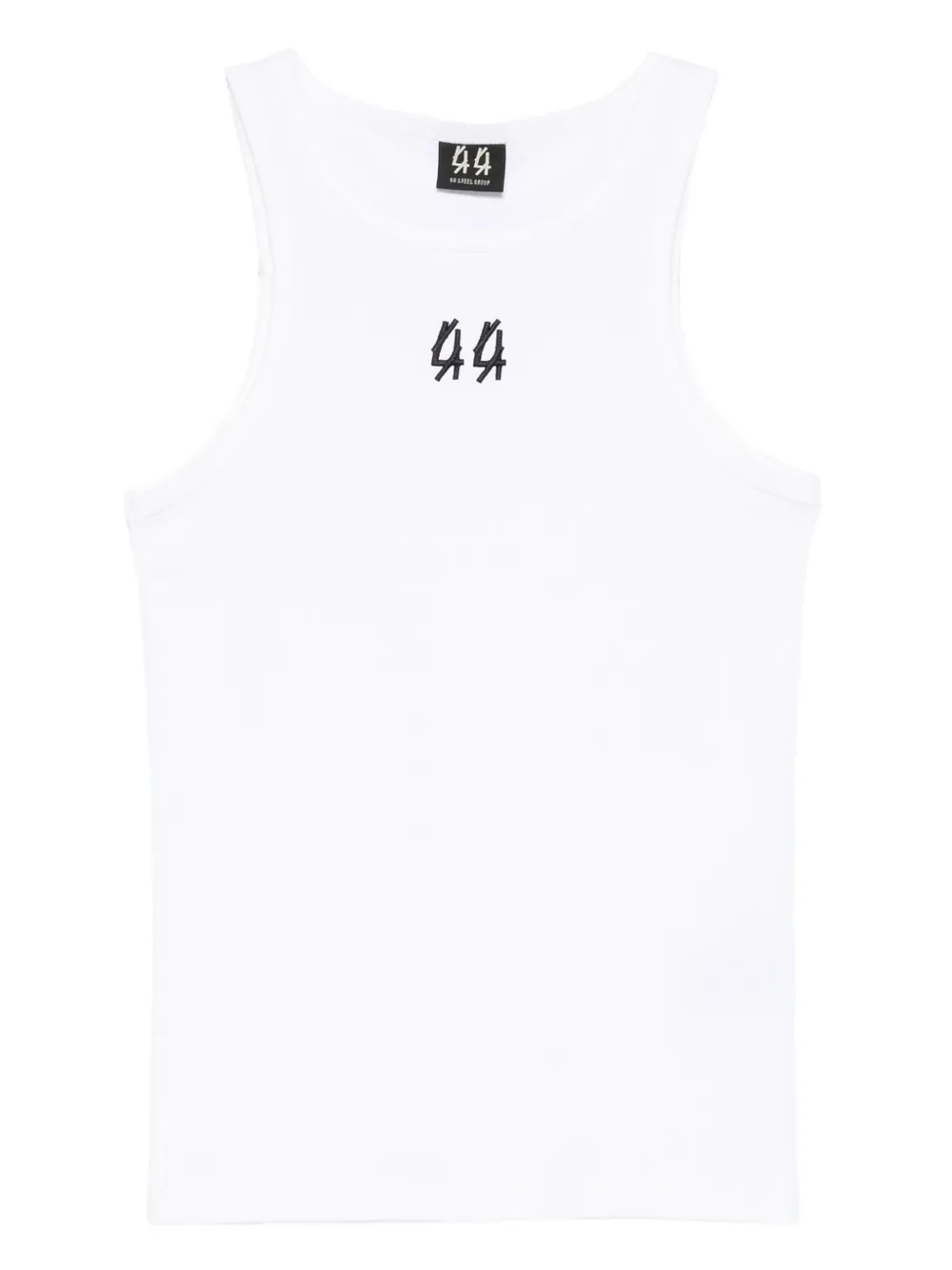 44 LABEL GROUP Top met geborduurd logo Wit