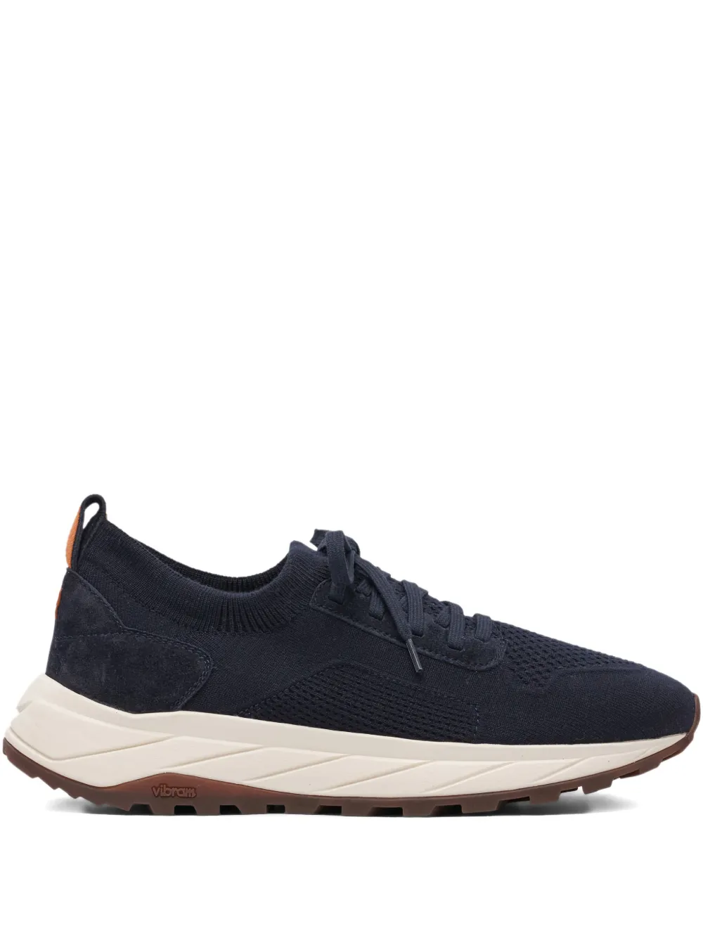 Henderson Baracco knitted suede sneakers Blauw
