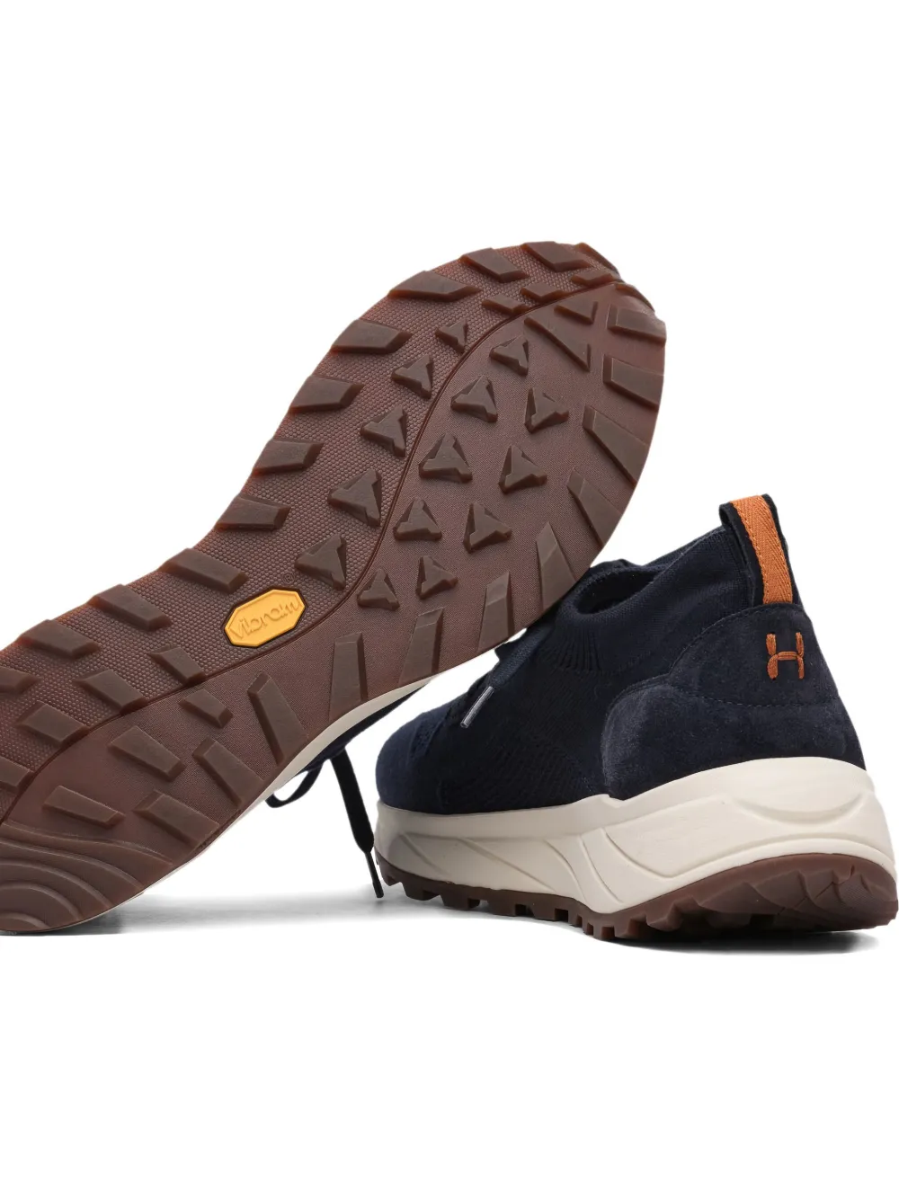 Henderson Baracco knitted suede sneakers Blue