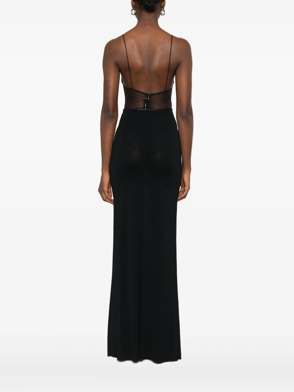 Alex Perry V-neck Zip Bodysuit In Brown