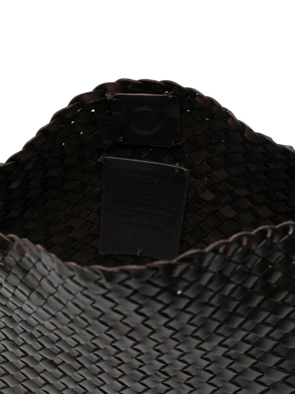 Dragon Diffusion Santa Croce Woven Leather Shoulder Bag In Black
