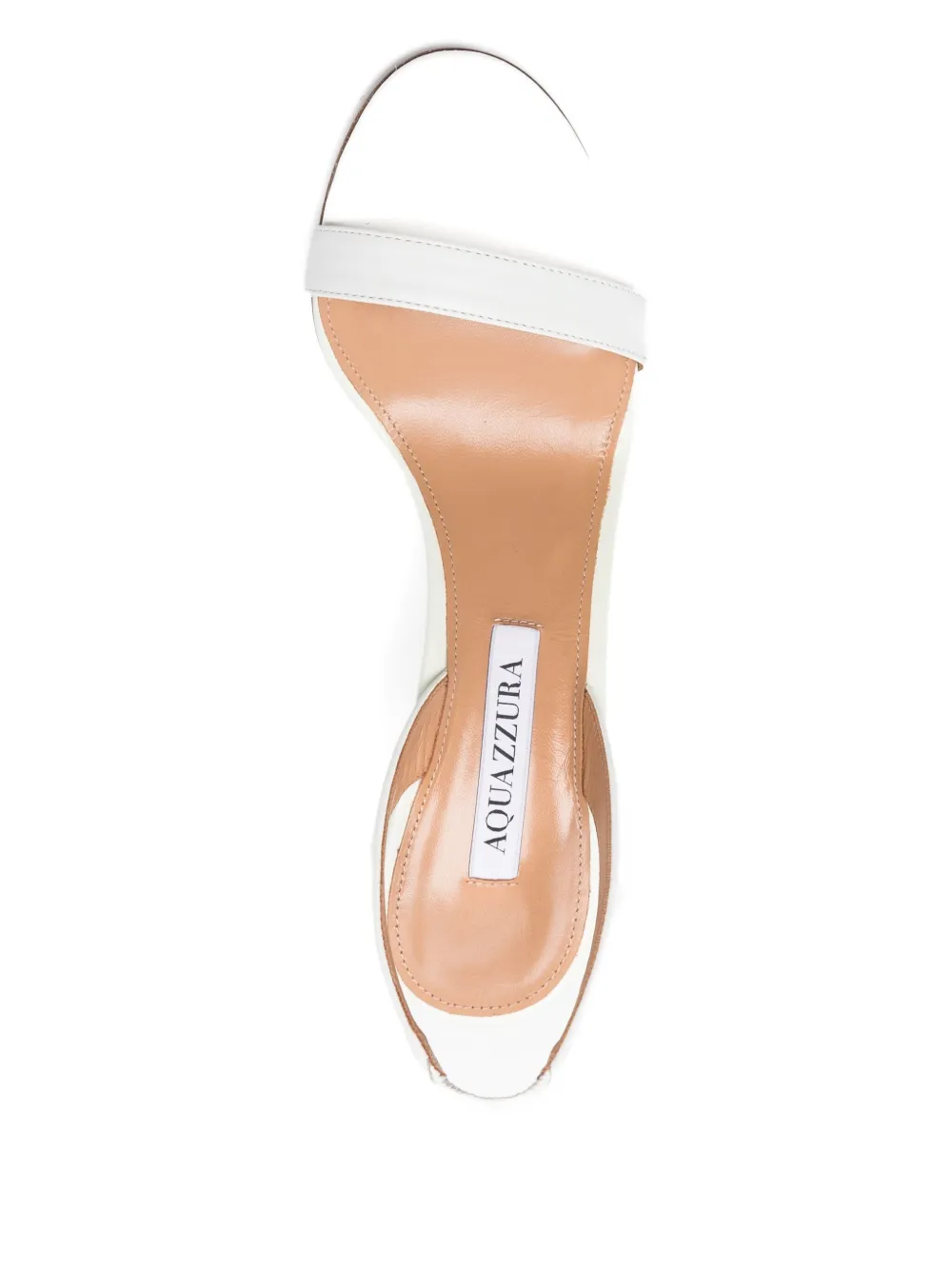 Aquazzura 90mm So Nude slingback leather sandals White