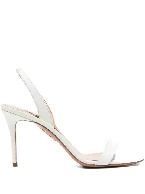 Aquazzura 90mm So Nude slingback leather sandals