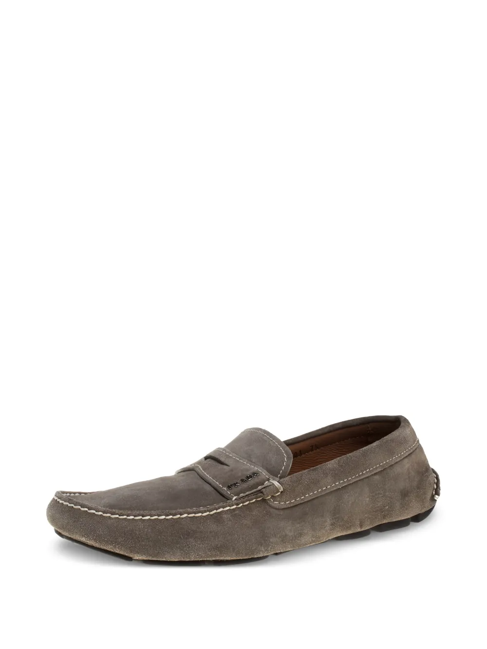 Prada Pre-Owned mocasines de ante con logo grabado | Image 2