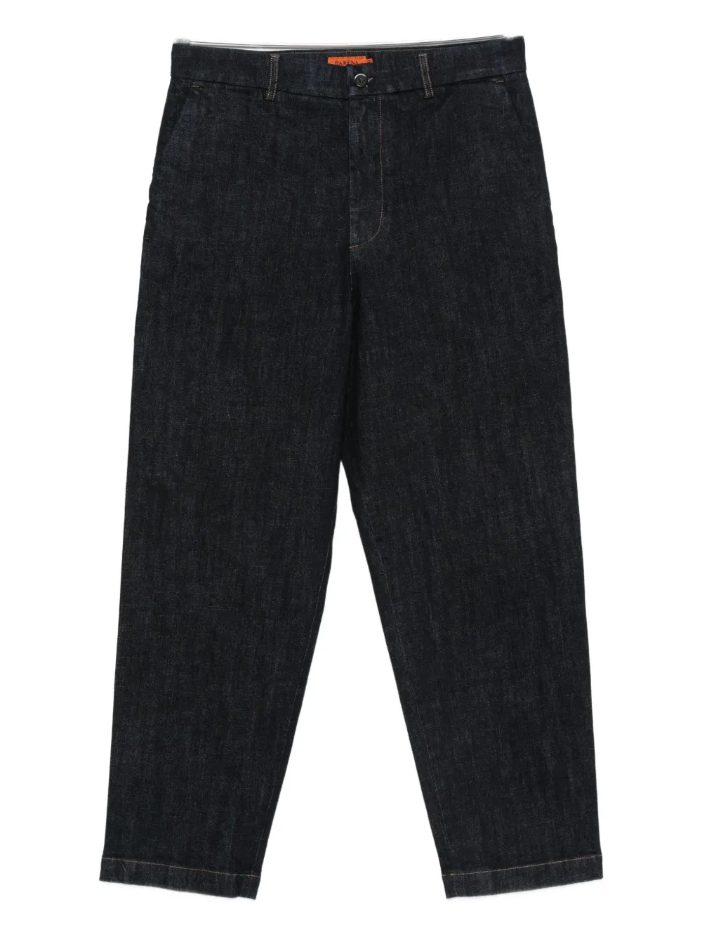 Barena Venezia Canasta Straight-leg Cotton-blend Trousers In Black