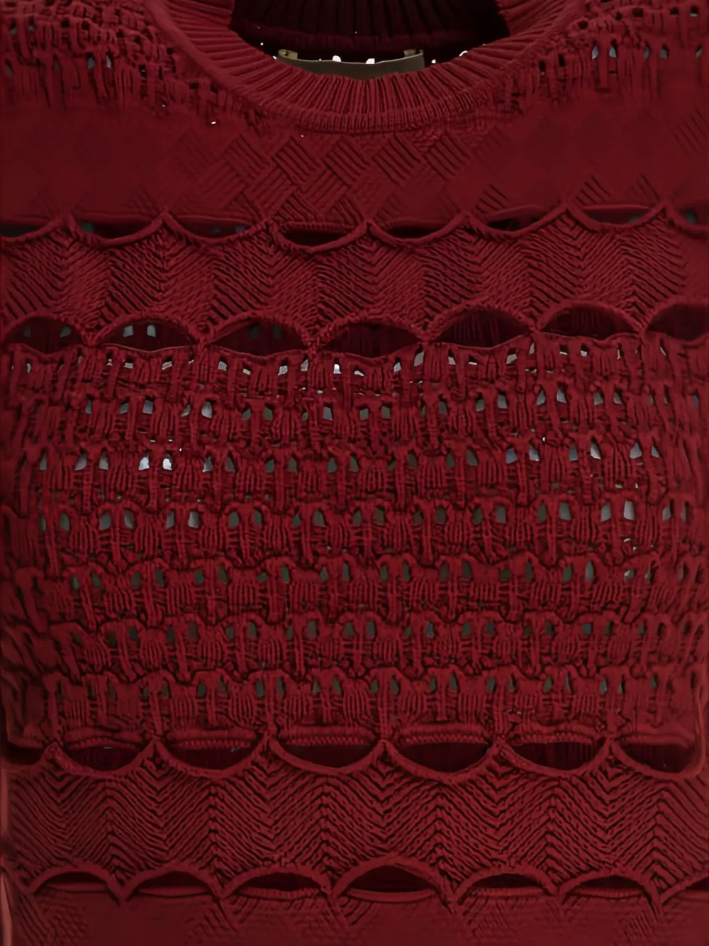 Elie Saab open-knit tank top Rood