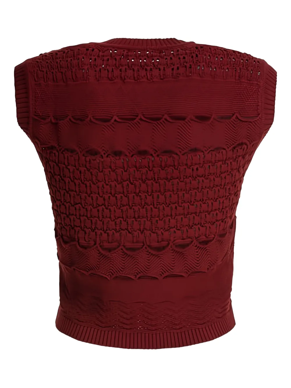 Elie Saab open-knit tank top Rood