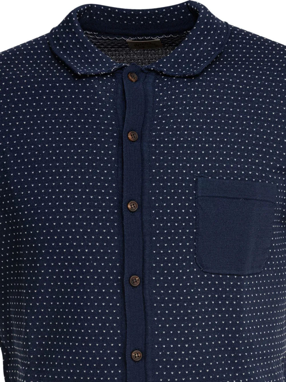 Rakkì Polka-dot Button-down Shirt In Blue
