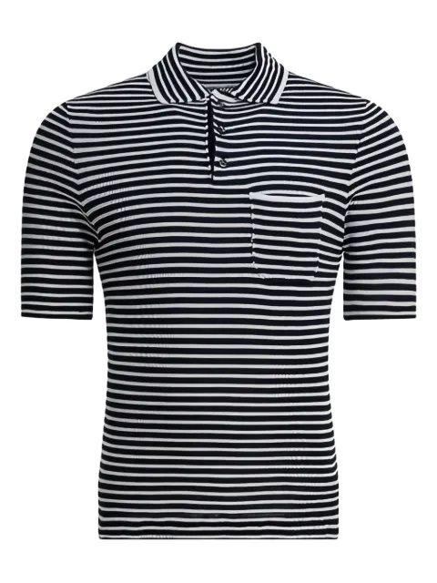 RAKKI striped pocket polo shirt