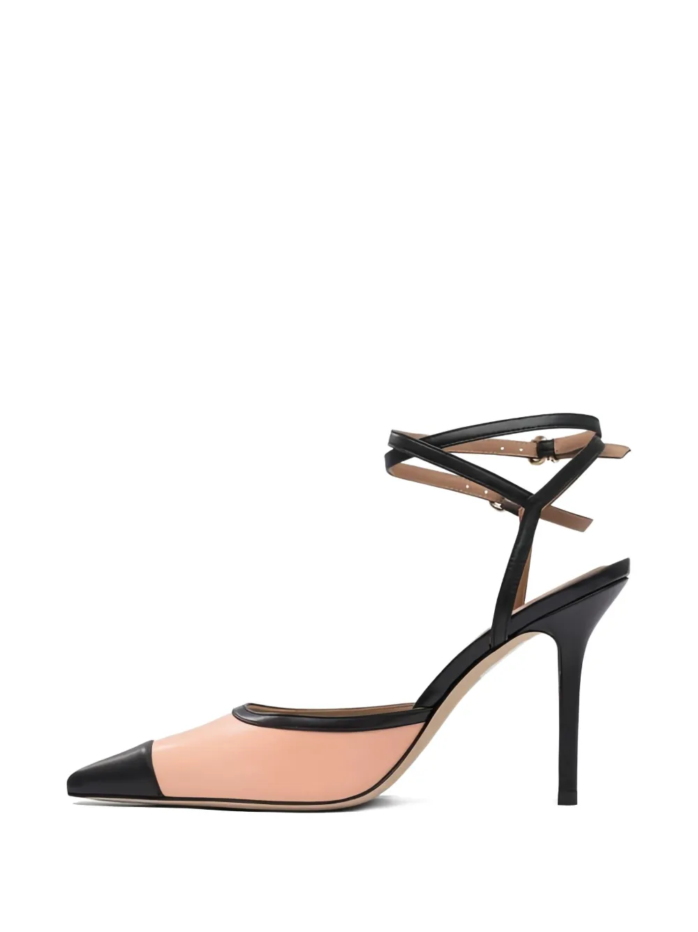 Lella Baldi 105mm leather ankle-strap pumps Pink
