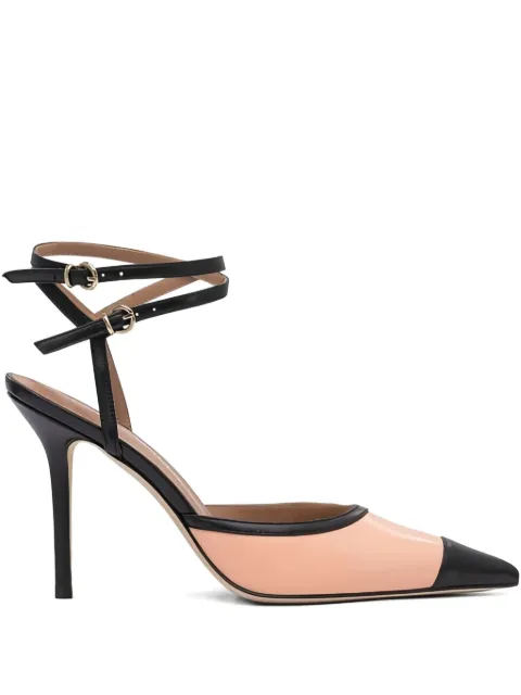 Lella Baldi 105mm leather ankle-strap pumps