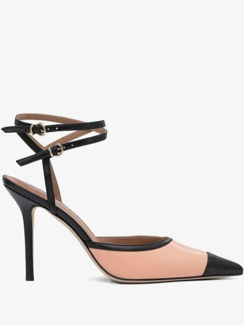 Lella Baldi 105mm leather ankle-strap pumps