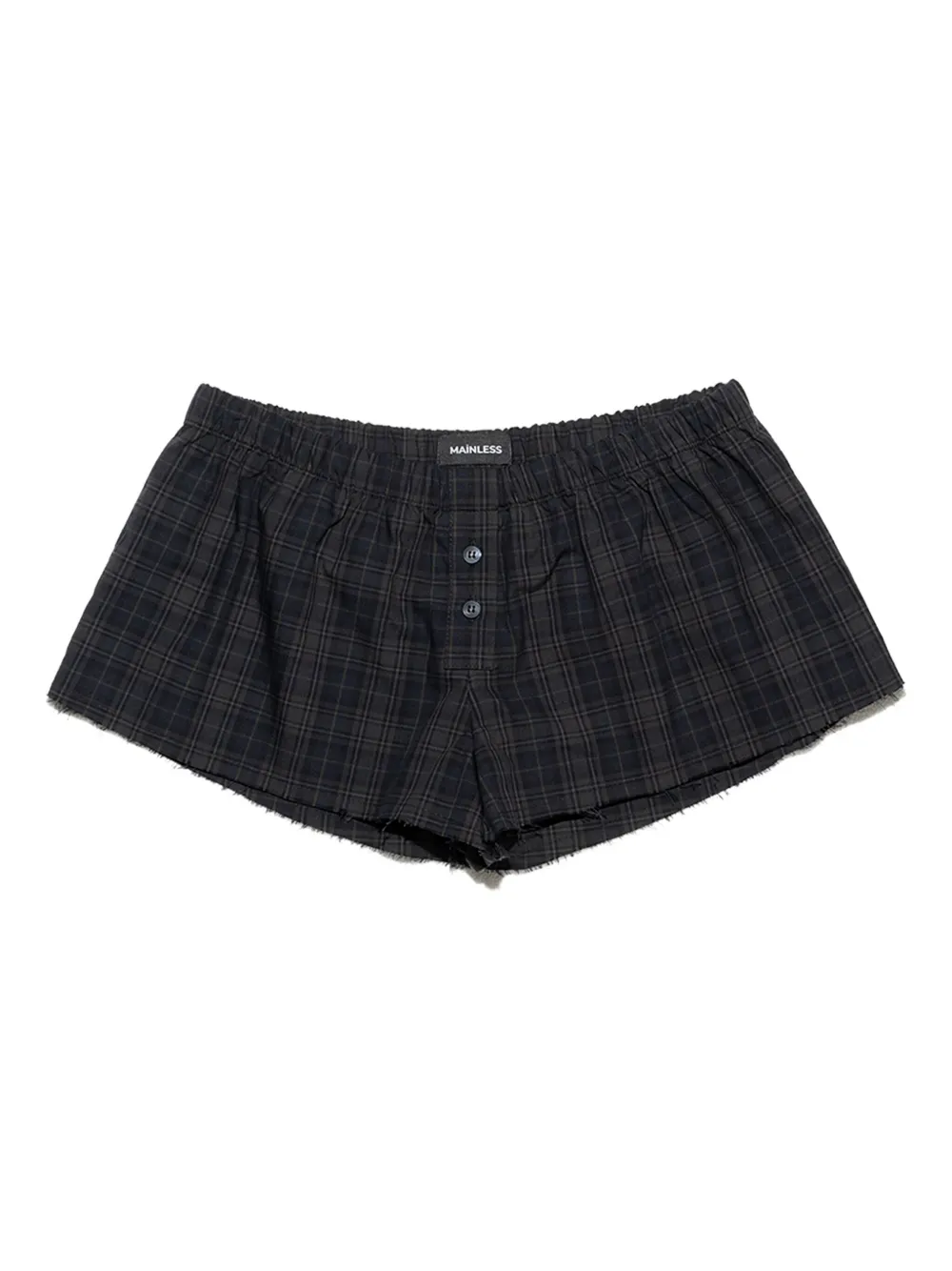 Mainless plaid button-front shorts | azul | Image 1