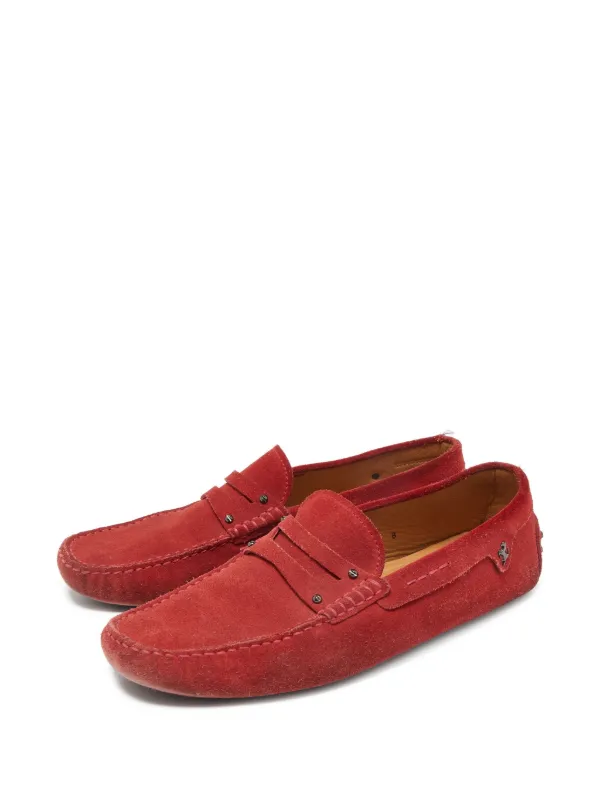 Tod's Vintage スエード ローファー | レッド | FARFETCH JP