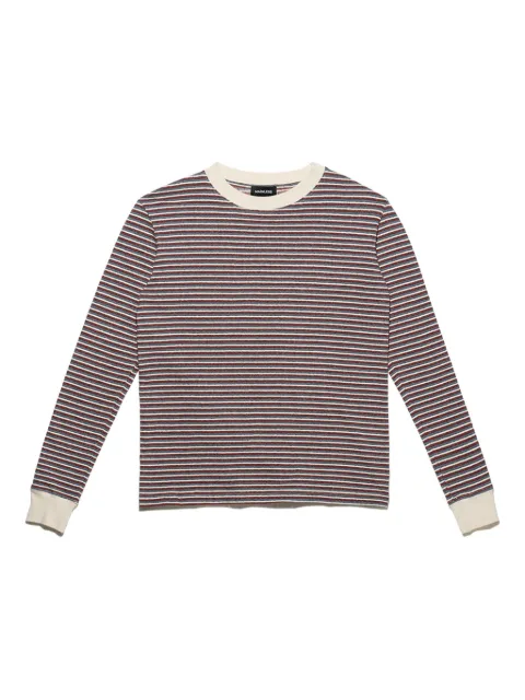 Mainless striped long-sleeve top
