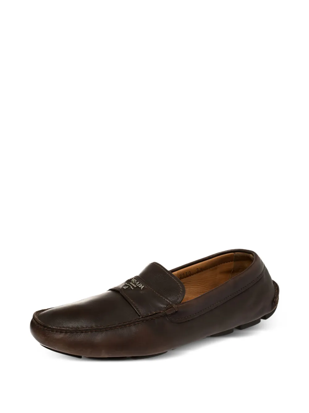 Prada Pre-Owned logo-lettering loafers | Image 2