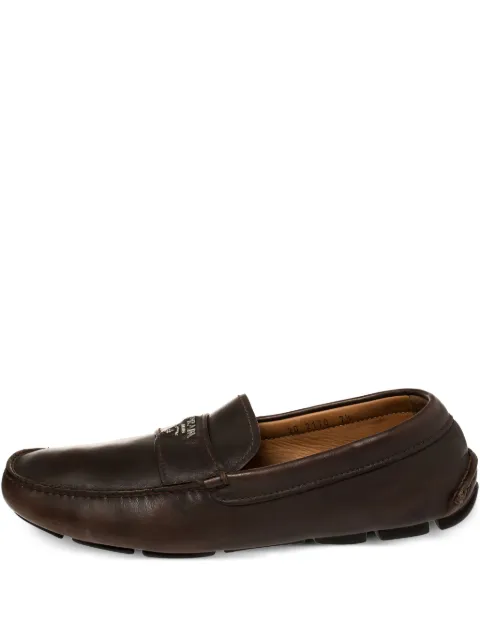 Prada Pre-Owned logo-lettering loafers