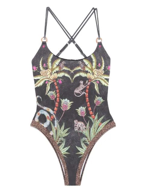 Pin Up Stars printed swimsuit