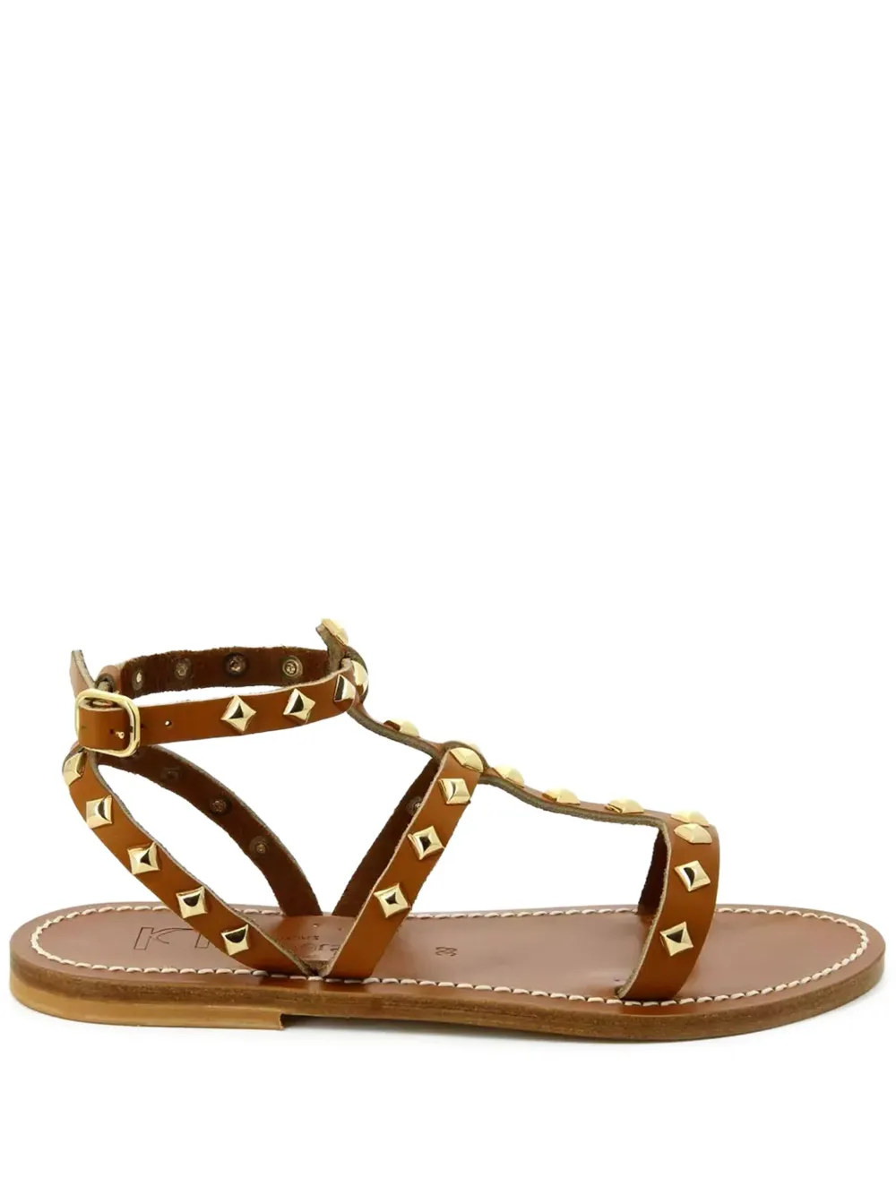 K. Jacques Arelatepyr studded flat sandals Bruin
