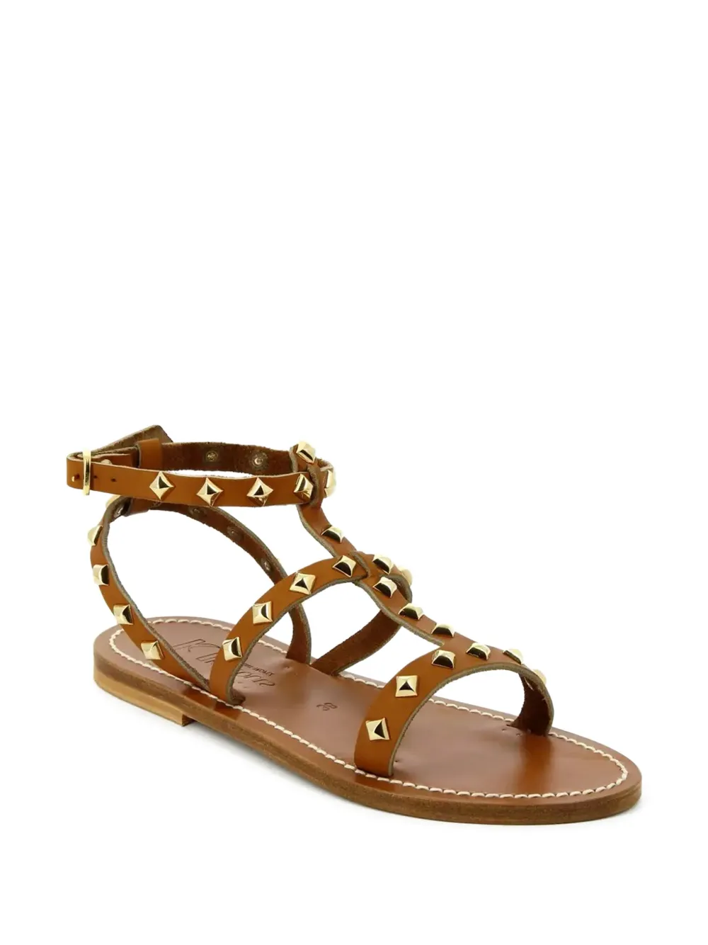 K. Jacques Arelatepyr studded flat sandals Bruin