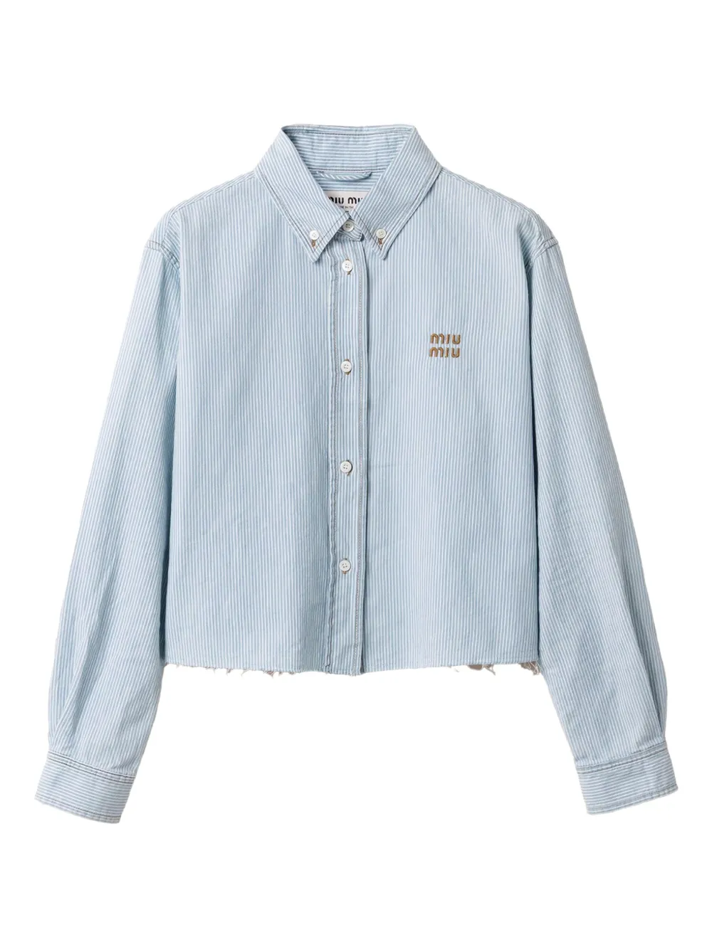Miu Gestreepte blouse Blauw