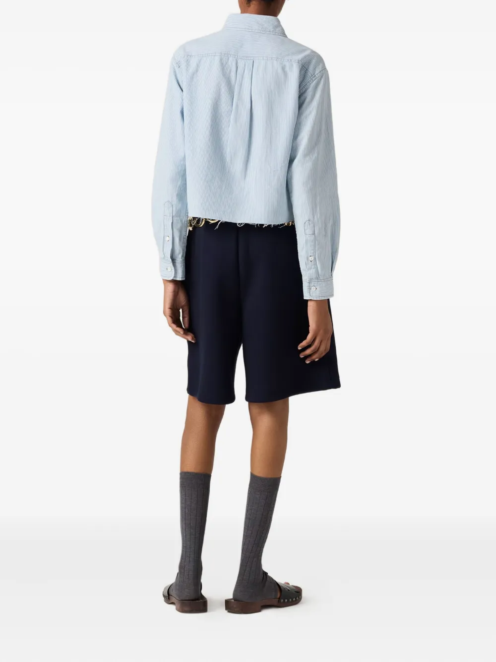 Miu Gestreepte blouse Blauw