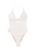 Pin Up Stars Marina Gold swimsuit - White