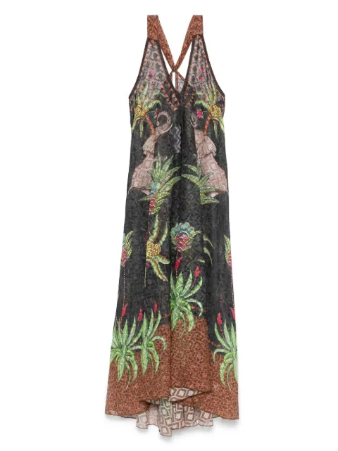 Pin Up Stars graphic-print maxi dress