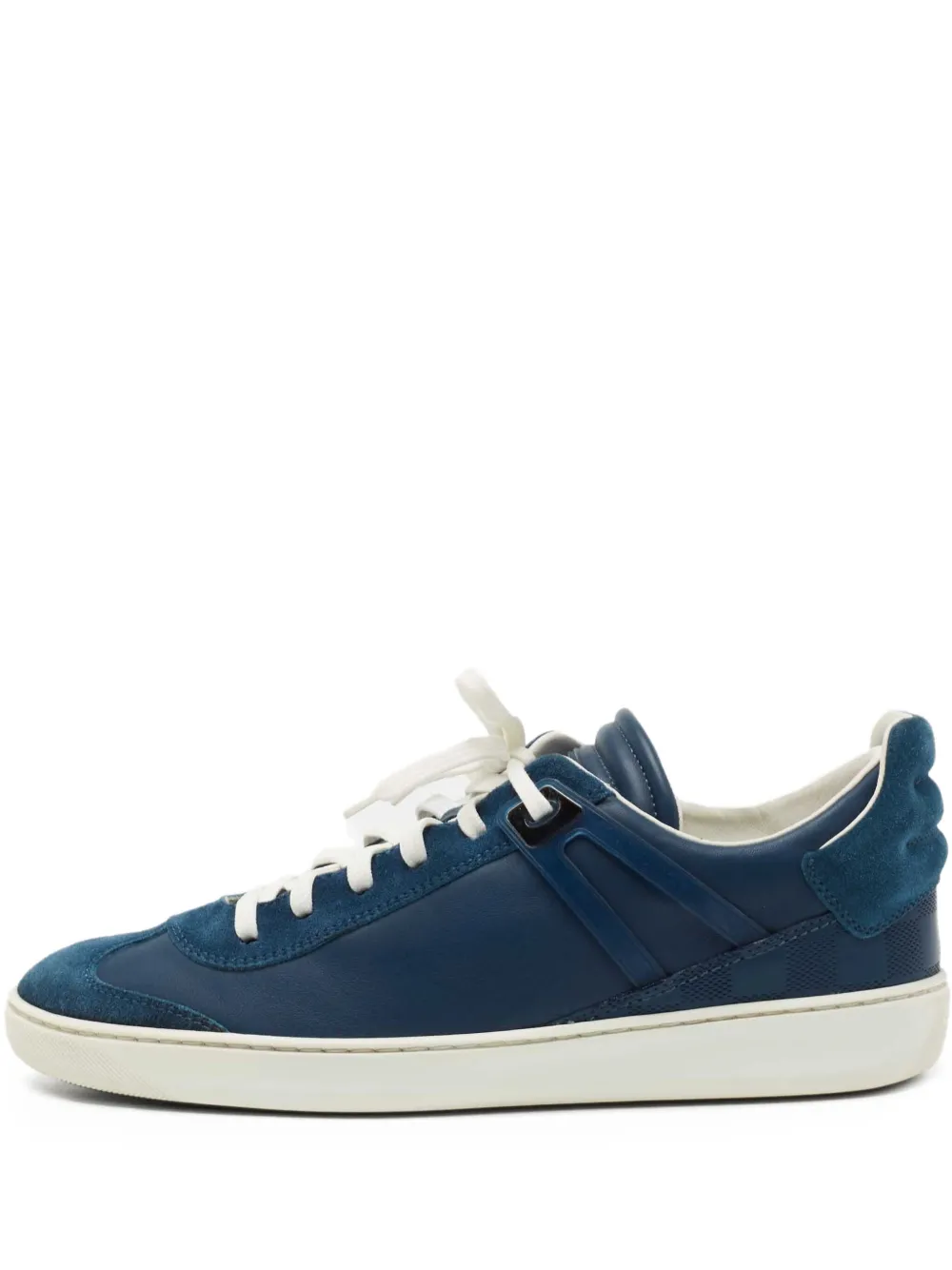 Louis Vuitton Pre-Owned suede panelled low-top sneakers – Blue Louis Vuitton Pre-Owned suede panelled low-top sneakers – Blue