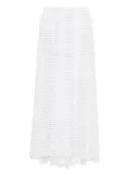 Pin Up Stars striped midi dress - White