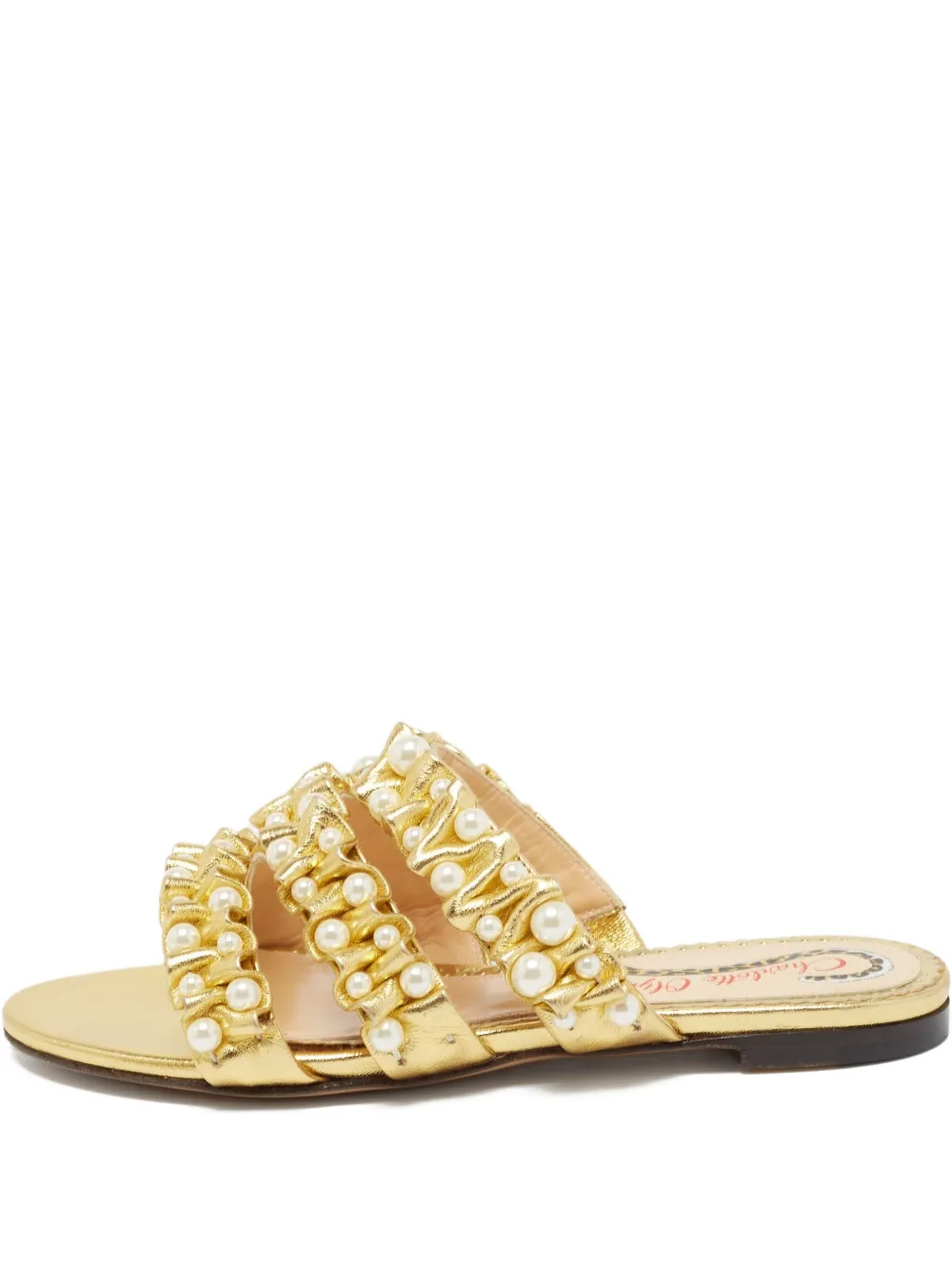 Pre-owned Charlotte Olympia  Strappy Flat Sandals