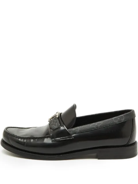 Louis Vuitton Pre-Owned logo-plaque leather loafers