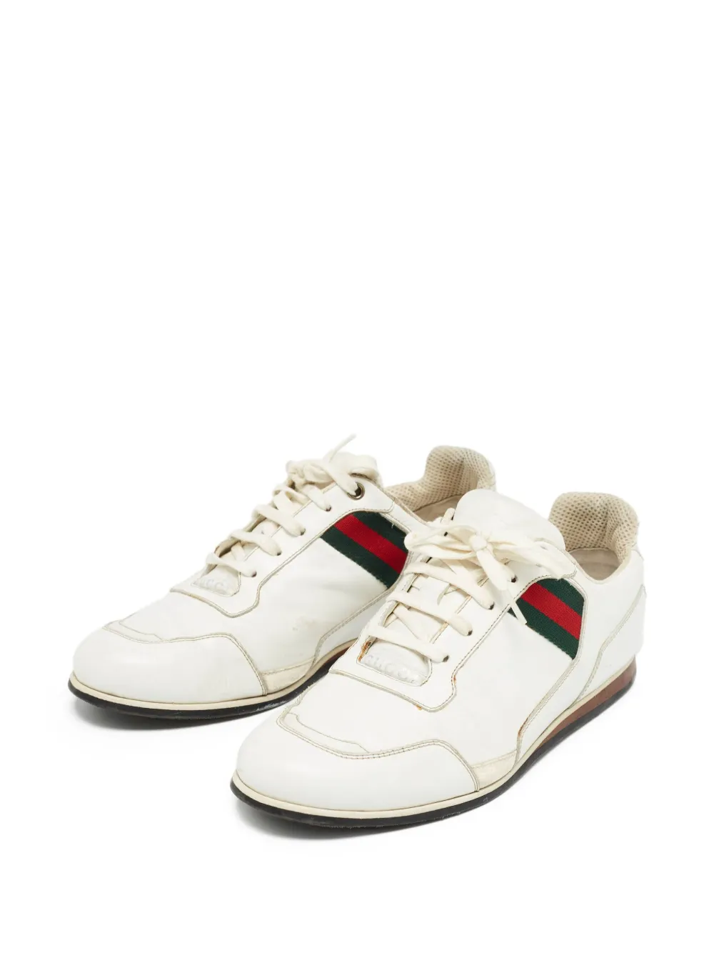 Gucci Pre-Owned Web-stripe sneakers | Image 2